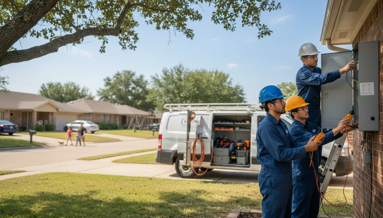 Certified electrician providing emergency electrical services in New Liberty, IA